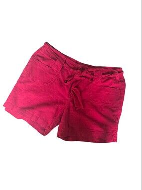 Ashley By 26 International Red Tie-Waist Bermuda Shortssley